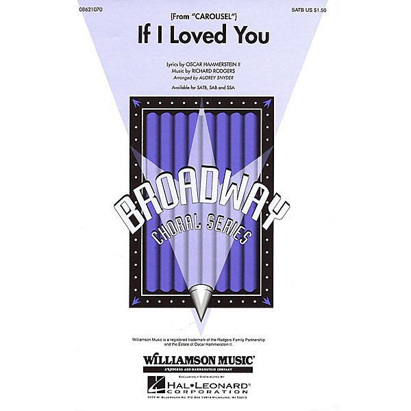 Hal Leonard If I Loved You (from Carousel) SATB arranged by Audrey Snyder