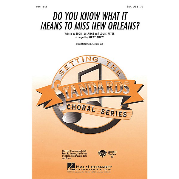 Hal Leonard Do You Know What It Means to Miss New Orleans SSA arranged by Kirby Shaw
