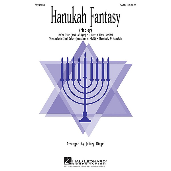 Hal Leonard Hanukah Fantasy SATB arranged by Jeffrey Biegel