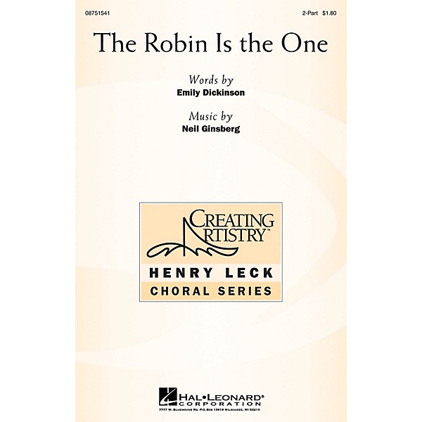 Hal Leonard The Robin Is the One 2-Part composed by Neil Ginsberg