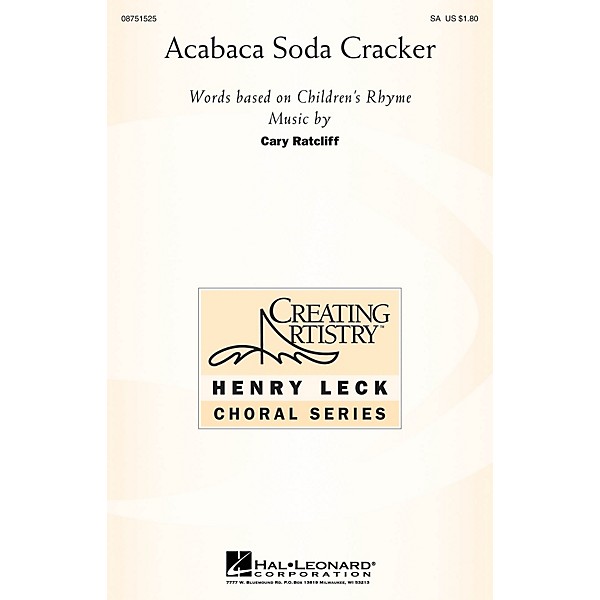 Hal Leonard Acabaca Soda Cracker SA composed by Cary Ratcliff