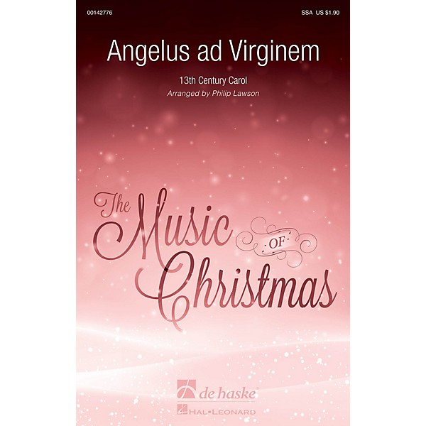 De Haske Music Angelus ad Virginem SSA arranged by Philip Lawson