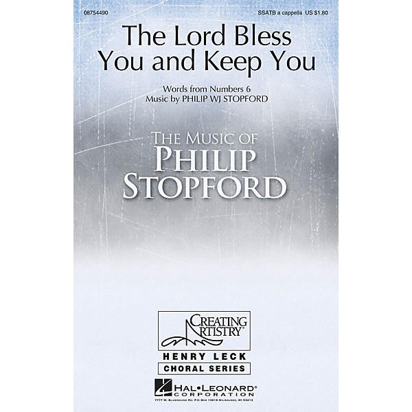 Hal Leonard The Lord Bless You and Keep You SSATB A Cappella composed by Philip Stopford
