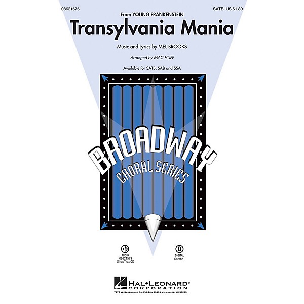 Hal Leonard Transylvania Mania (from Young Frankenstein) SATB arranged by Mac Huff