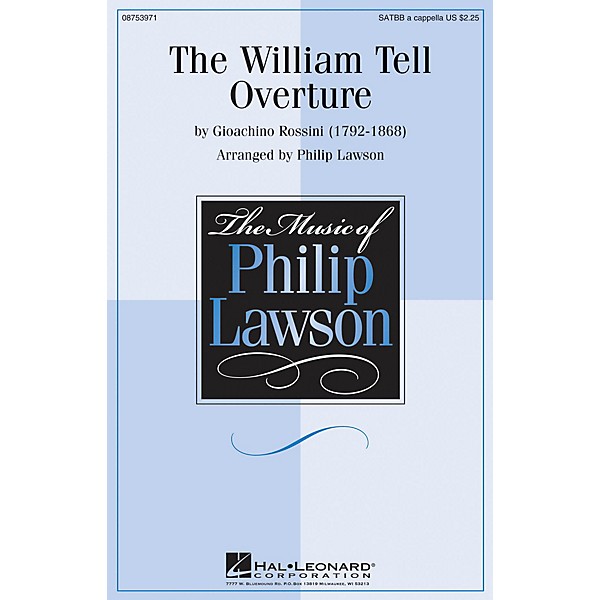 Hal Leonard The William Tell Overture SATTBB A Cappella arranged by Philip Lawson