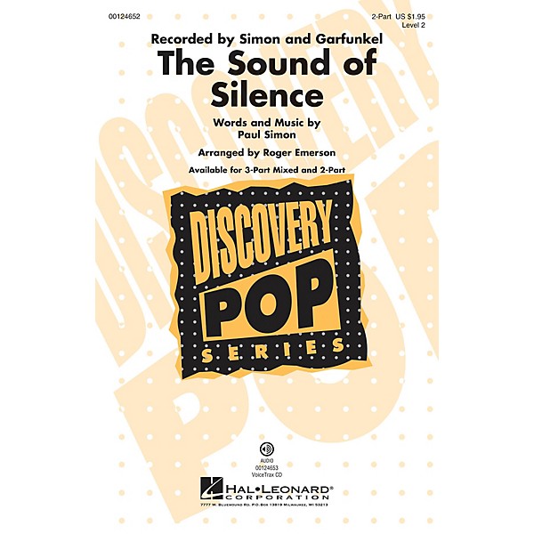 Hal Leonard The Sound of Silence (Discovery Level 2) 2-Part by Paul Simon arranged by Roger Emerson