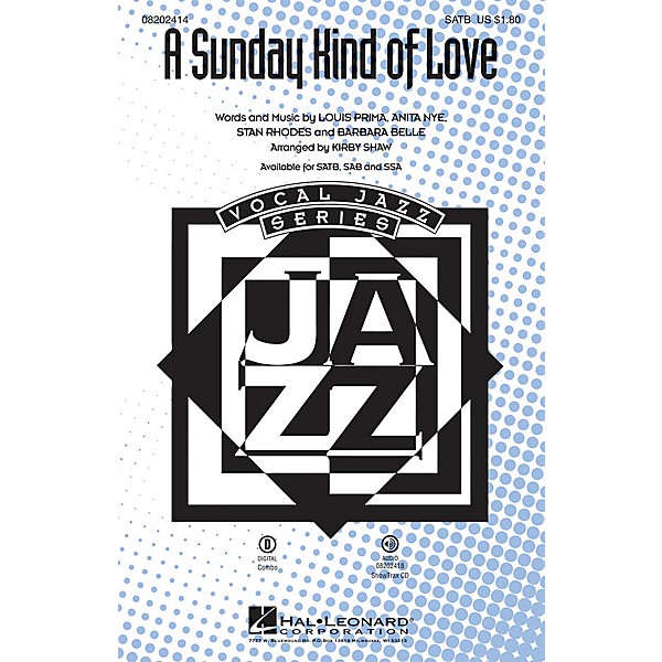 Hal Leonard A Sunday Kind of Love SATB arranged by Kirby Shaw