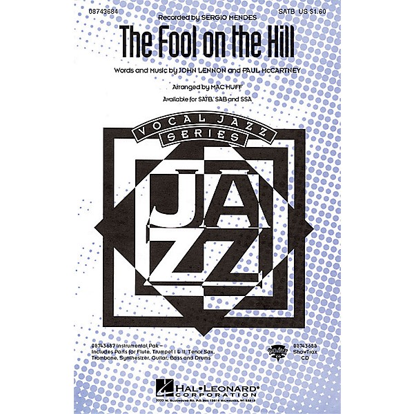 Hal Leonard The Fool on the Hill SATB by The Beatles arranged by Mac Huff