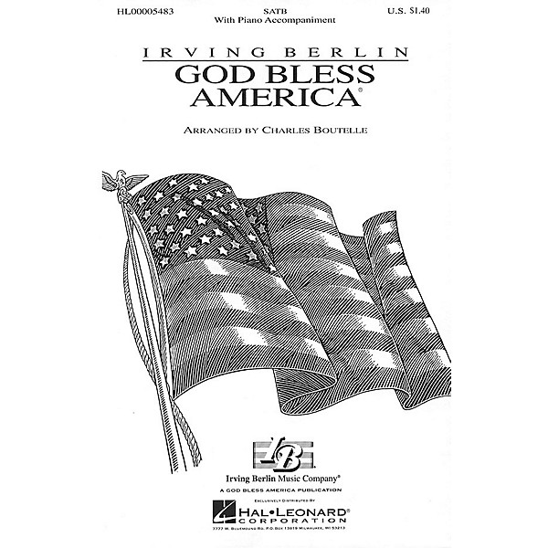Hal Leonard God Bless America® (SATB) SATB arranged by Charles Boutelle
