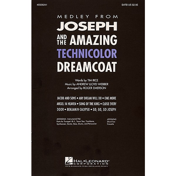 Hal Leonard Joseph and the Amazing Technicolor Dreamcoat (Medley) SATB arranged by Roger Emerson