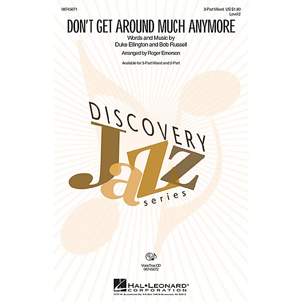 Hal Leonard Don't Get Around Much Anymore 3-Part Mixed arranged by Roger Emerson