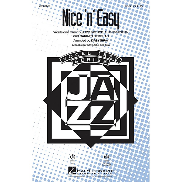 Hal Leonard Nice 'n' Easy SATB by Frank Sinatra arranged by Kirby Shaw