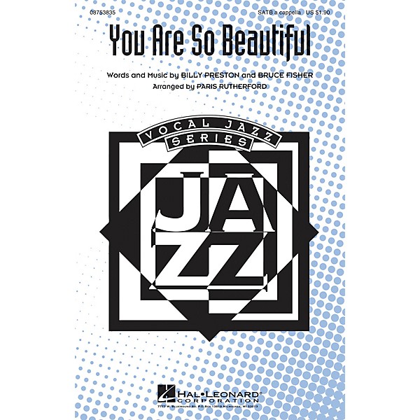 Hal Leonard You Are So Beautiful SATB a cappella arranged by Paris Rutherford