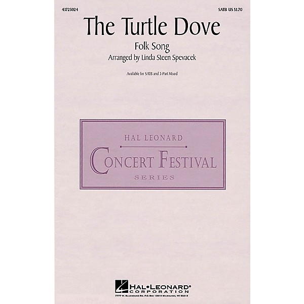 Hal Leonard The Turtle Dove SATB arranged by Linda Spevacek