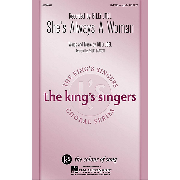 Hal Leonard She's Always a Woman SATTBB A Cappella arranged by Philip Lawson