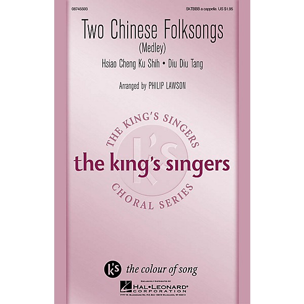 Hal Leonard Two Chinese Folksongs SATBBB a cappella by The King's Singers arranged by Philip Lawson