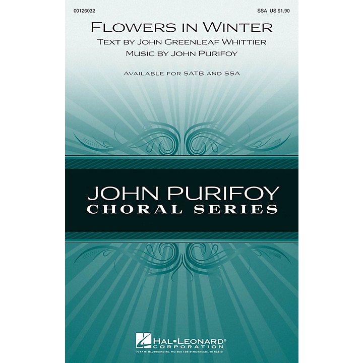 Hal Leonard Flowers in Winter SSA composed by John Purifoy Guitar Center