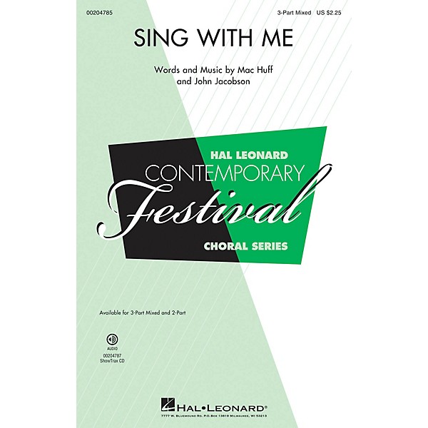Hal Leonard Sing with Me 3-Part Mixed composed by Mac Huff