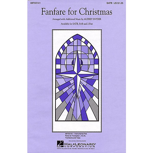 Hal Leonard Fanfare for Christmas (Medley) SATB arranged by Audrey Snyder