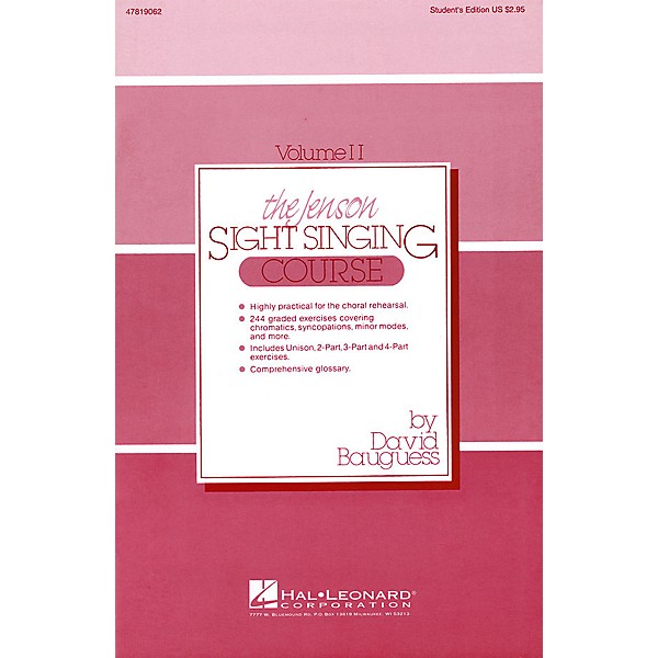 Hal Leonard The Jenson Sight Singing Course (Vol. II) Singer composed by David Bauguess