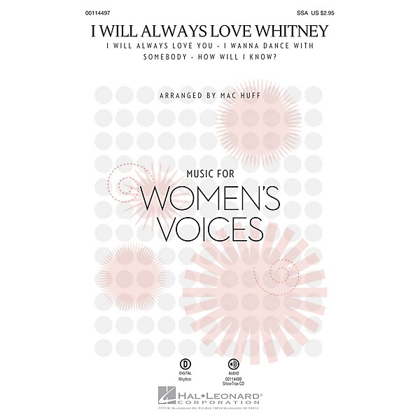 Hal Leonard I Will Always Love Whitney (SSA) SSA by Whitney Houston arranged by Mac Huff
