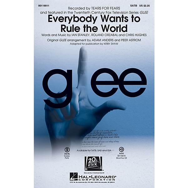 Hal Leonard Everybody Wants to Rule the World SATB by Glee Cast arranged by Adam Anders