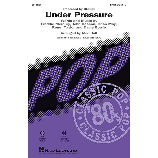 Hal Leonard Under Pressure SATB by Queen arranged by Mac Huff