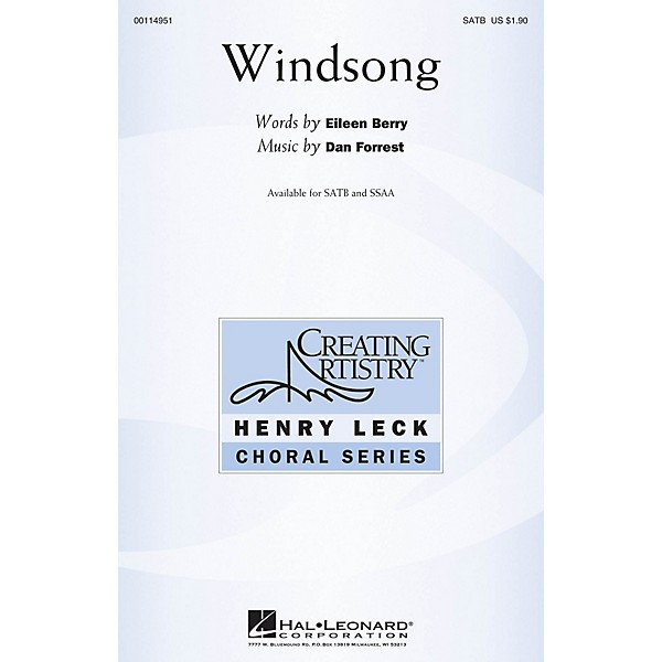 Hal Leonard Windsong SATB composed by Dan Forrest