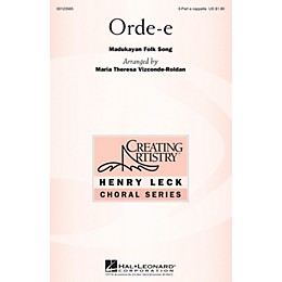 Hal Leonard Orde-e 3 Part Treble A Cappella arranged by Maria Theresa Vizconde-Roldan