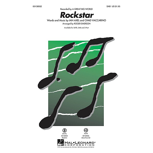 Hal Leonard Rockstar SAB by A Great Big World arranged by Roger Emerson