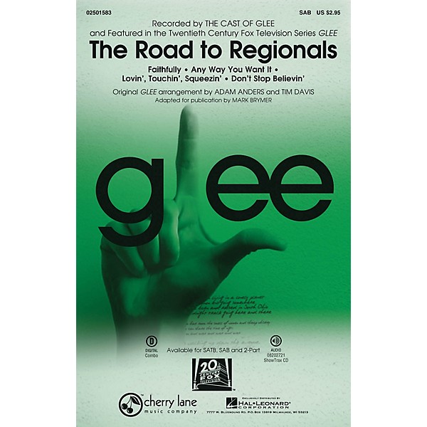 Cherry Lane The Road to Regionals (Choral Medley) (featured on Glee) SAB by Glee Cast arranged by Adam Anders