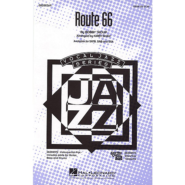 Hal Leonard Route 66 SATB arranged by Kirby Shaw
