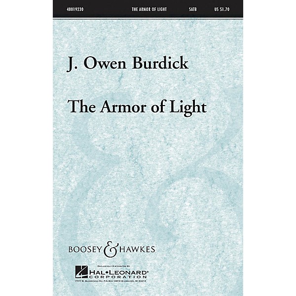 Boosey and Hawkes The Armor Of Light SATB a cappella composed by J. Owen Burdick