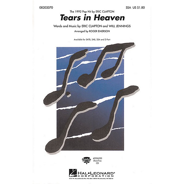 Hal Leonard Tears in Heaven SSA by Eric Clapton arranged by Roger Emerson