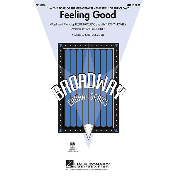 Hal Leonard Feeling Good (from The Roar of the Greasepaint) SATB by Michael Buble arranged by Alan Billingsley