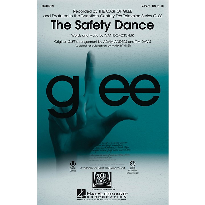 Hal Leonard The Safety Dance (featured in Glee) 2Part by Glee Cast