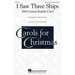 Hal Leonard I Saw Three Ships SSATB OPTIONAL A CAPPELLA arranged by Audrey Snyder