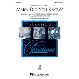 Hal Leonard Mary, Did You Know? SATBB arranged by Roger Emerson