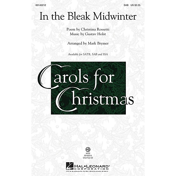 Hal Leonard In the Bleak Midwinter SAB arranged by Mark Brymer