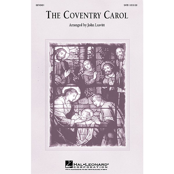 Hal Leonard The Coventry Carol SATB arranged by John Leavitt