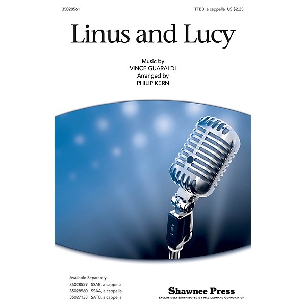 Shawnee Press Linus and Lucy TTB arranged by Philip Kern