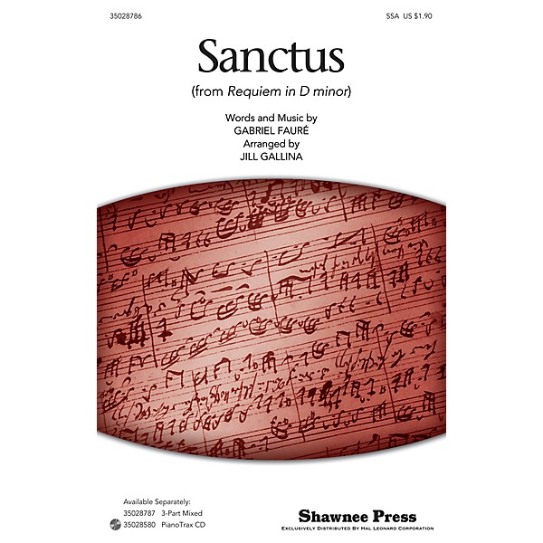 Shawnee Press Sanctus SSA arranged by Jill Gallina