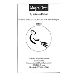 Transcontinental Music Mogen Ovos SATB composed by Zikmund Schul