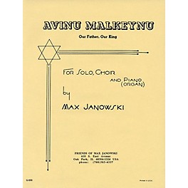 Transcontinental Music Avinu Malkeynu SATB composed by Max Janowski