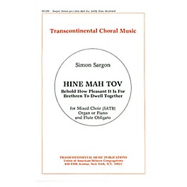 Transcontinental Music Hine Mah Tov SATB arranged by Simon Sargon