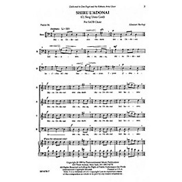 Transcontinental Music Shiru L'adonai (O Sing Unto God) SATB composed by Aahron Harlap