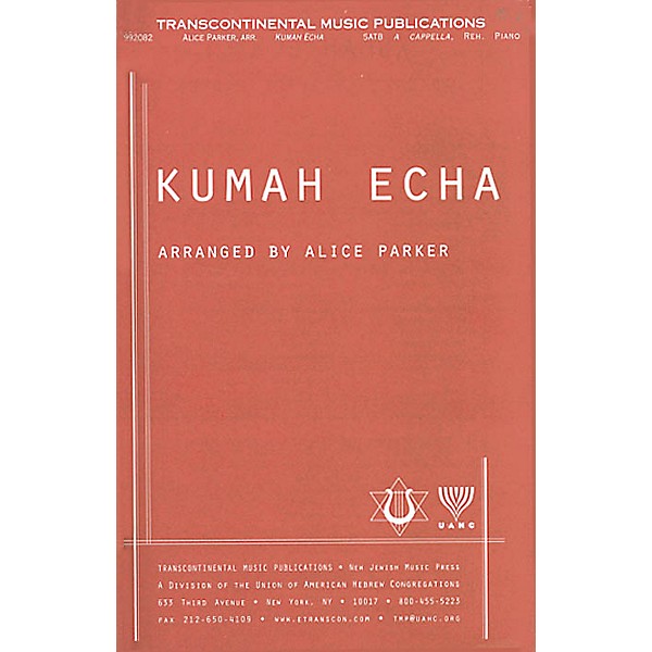 Transcontinental Music Kumah Echa (Rise Up) SATB arranged by Alice Parker