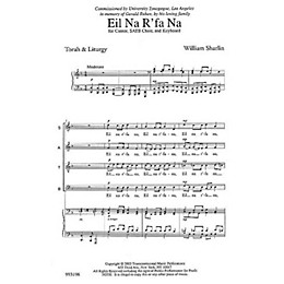 Transcontinental Music Eil Na R'fa Na (Prayer for Healing) SATB composed by William Sharlin