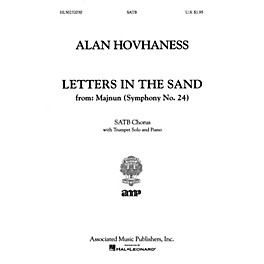 G. Schirmer Letters In The Sand From Majnun Symph 24 With Trumpet Solo And Piano SATB composed by A Hovhaness