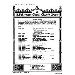 G. Schirmer The Lord Is My Light SATB composed by Frances Allitsen